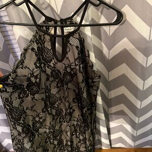 Black Lace Halter Top
